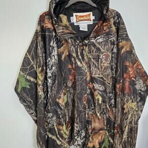 Gamehide Men's XL Camo Full Zip Hooded Jacket Mossy Oak